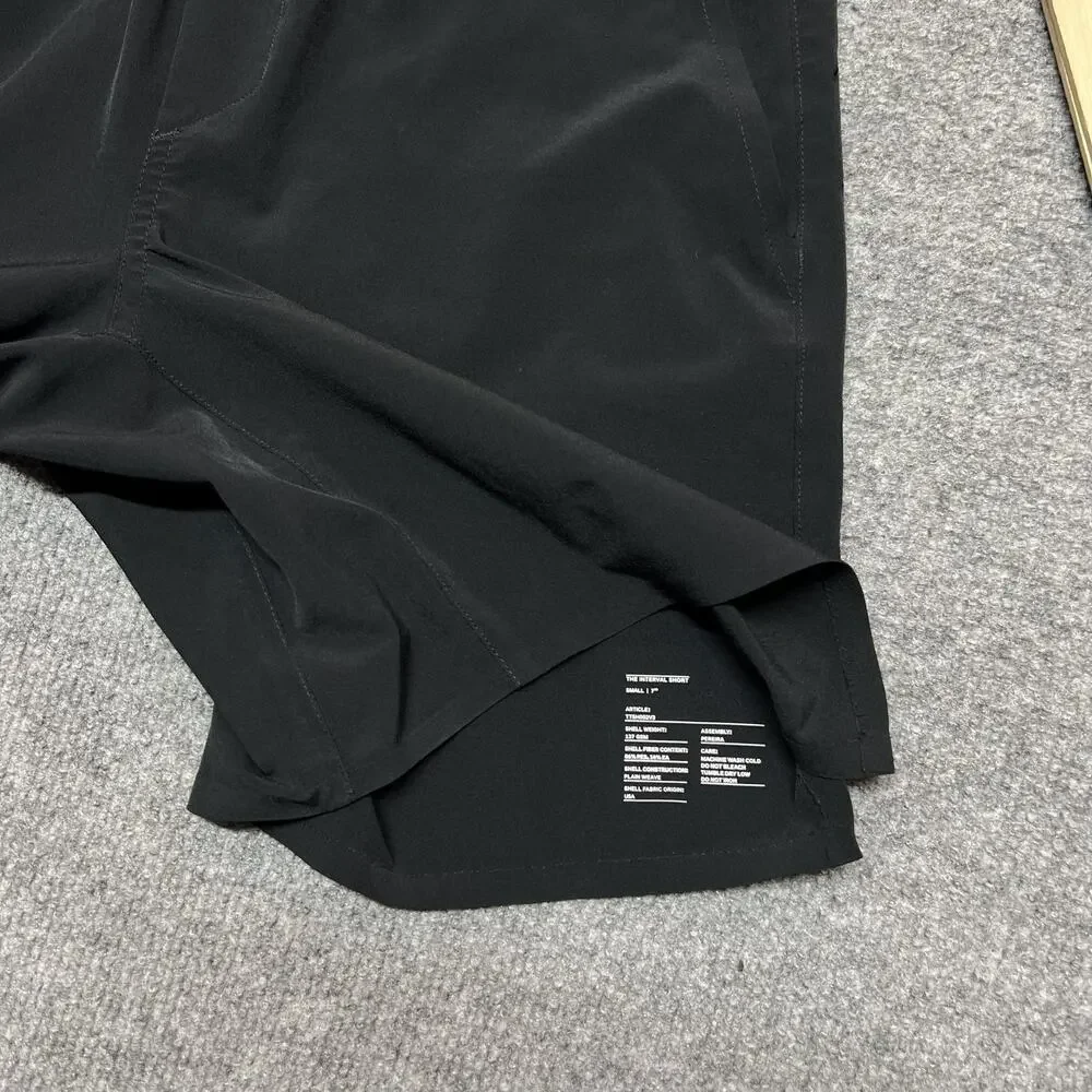Ten Thousand Interval Shorts Mens Small Black 7 Inseam Running Training Gym